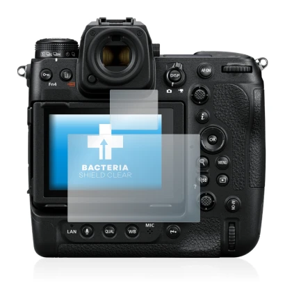 Image de l'appareil Nikon Z 9 (Affichage + affichage des épaules) avec une grande variété de protections d'écran.