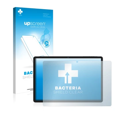 Face avant d’un emballage produit avec le logo de la marque upscreen. À côté, l’appareil Jumper Ezpad M10S est représenté avec