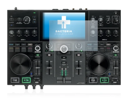 Image de l'appareil Denon DJ Prime Go avec une grande variété de protections d'écran.