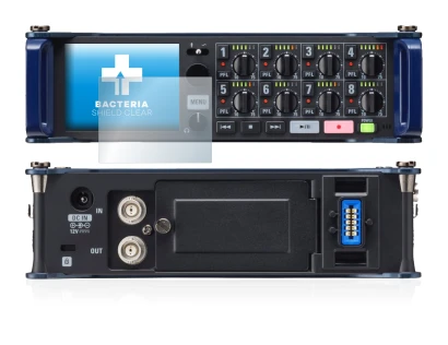 Image de l'appareil Zoom F8 field recorder avec une grande variété de protections d'écran.