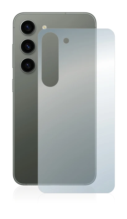Image de l'appareil Samsung Galaxy S23 Plus (Arrière) avec une grande variété de protections d'écran.