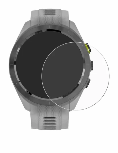 Image de l'appareil Garmin Approach S70 (42 mm) avec une grande variété de protections d'écran.
