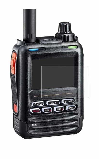 Image de l'appareil Yaesu FT-5DE/DR avec une grande variété de protections d'écran.