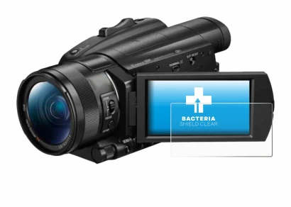 Image de l'appareil Sony FDR-AX700 avec une grande variété de protections d'écran.