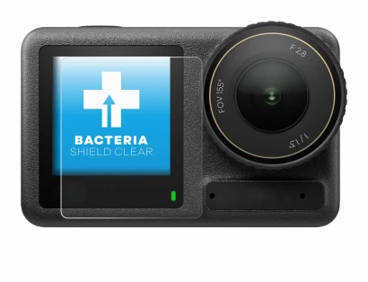 Image de l'appareil DJI Osmo Action 4 (Affichage avant) avec une grande variété de protections d'écran.