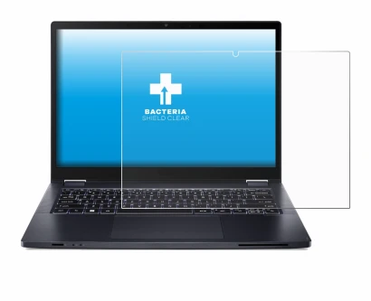Image de l'appareil Acer TravelMate Spin P4 14" 16:10 avec une grande variété de protections d'écran.