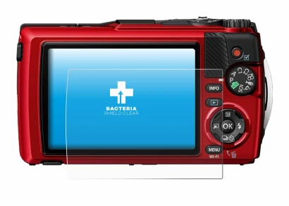 Image de l'appareil Olympus OM System Tough TG-7 avec une grande variété de protections d'écran.