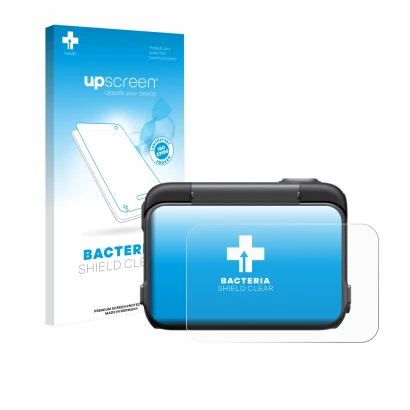 Face avant d’un emballage produit avec le logo de la marque upscreen. À côté, l’appareil Insta360 Ace Pro est représenté avec 