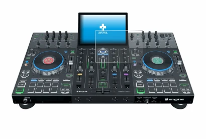 Image de l'appareil Denon DJ Prime 4+ avec une grande variété de protections d'écran.