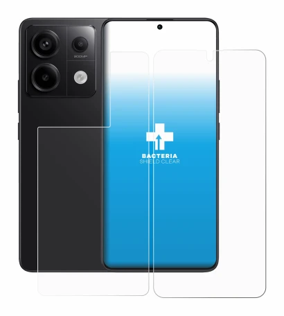 Image de l'appareil Xiaomi Redmi Note 13 Pro 5G (Avant+Arrière) avec une grande variété de protections d'écran.