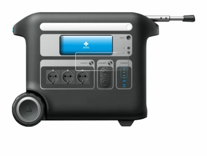 Image de l'appareil Anker SOLIX F2000 avec une grande variété de protections d'écran.
