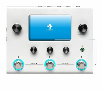 Image de l'appareil Hotone Ampero II Stomp avec une grande variété de protections d'écran.