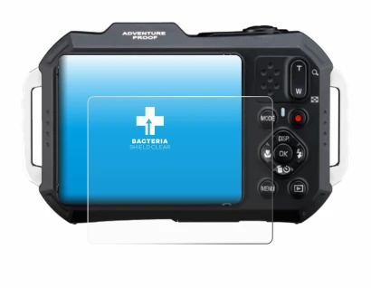 Image de l'appareil Ricoh Pentax WG-1000 avec une grande variété de protections d'écran.