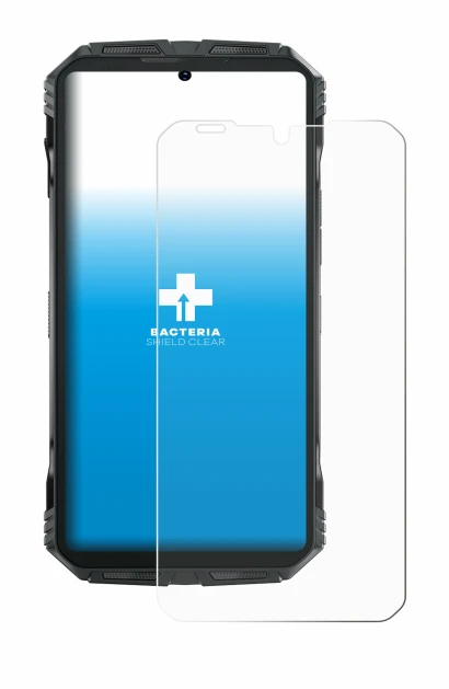 Image de l'appareil Doogee S Punk avec une grande variété de protections d'écran.