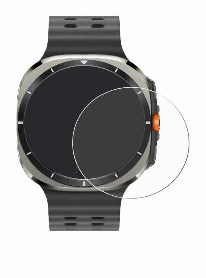 Image de l'appareil Samsung Galaxy Watch Ultra (47 mm) avec une grande variété de protections d'écran.