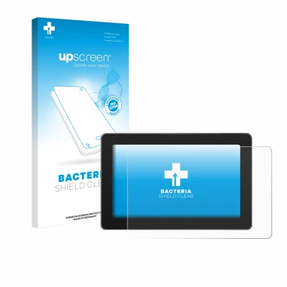 Face avant d’un emballage produit avec le logo de la marque upscreen. À côté, l’appareil SmallHD Indie 5 est représenté avec l