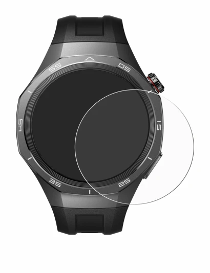 Image de l'appareil Huawei Watch GT 5 Pro (46 mm) avec une grande variété de protections d'écran.