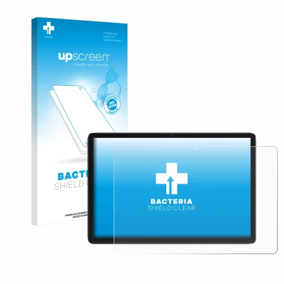 Face avant d’un emballage produit avec le logo de la marque upscreen. À côté, l’appareil Feonal D106 10.1" est représenté avec