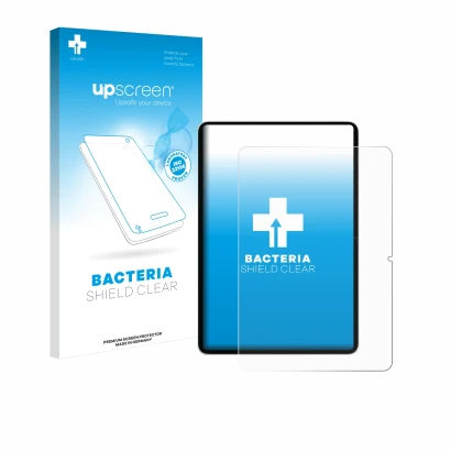 Face avant d’un emballage produit avec le logo de la marque upscreen. À côté, l’appareil Xiaomi Pad 7 est représenté avec la p