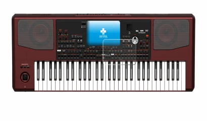 Image de l'appareil KORG Pa700 avec une grande variété de protections d'écran.