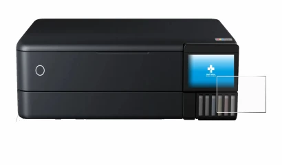 Image de l'appareil Epson EcoTank ET-8550 avec une grande variété de protections d'écran.