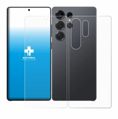Image de l'appareil Samsung Galaxy S25 Ultra Enterprise Edition (Avant+Arrière) avec une grande variété de protections d'écran