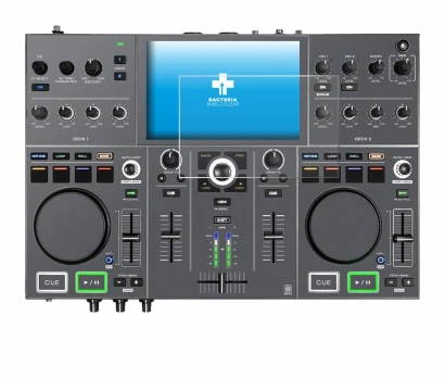 Image de l'appareil Denon DJ Prime Go+ avec une grande variété de protections d'écran.