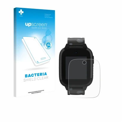 Face avant d’un emballage produit avec le logo de la marque upscreen. À côté, l’appareil Xplora XGO3 (2e Gen.) est représenté 