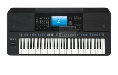 Image de l'appareil Yamaha PSR-SX720 avec une grande variété de protections d'écran.