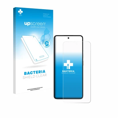 Face avant d’un emballage produit avec le logo de la marque upscreen. À côté, l’appareil realme P3 5G est représenté avec la p