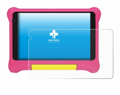 Image de l'appareil Happybe Kids Tablet 7" avec une grande variété de protections d'écran.