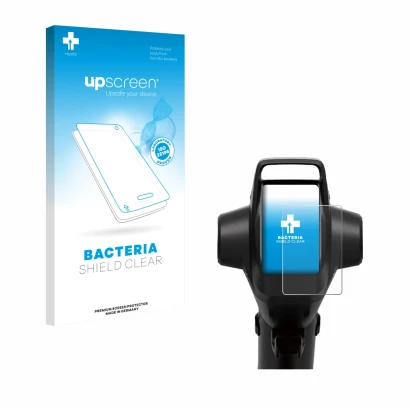 Face avant d’un emballage produit avec le logo de la marque upscreen. À côté, l’appareil Segway GT3 Pro est représenté avec la