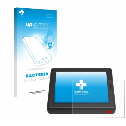 Face avant d’un emballage produit avec le logo de la marque upscreen. À côté, l’appareil XC Tracer Maxx III est représenté ave