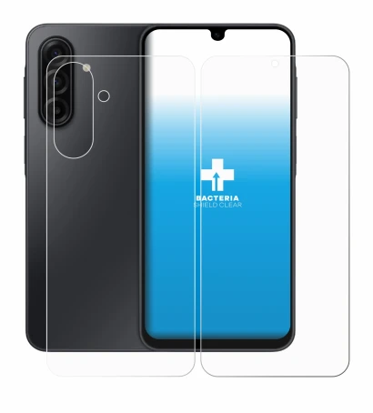 Image de l'appareil Samsung Galaxy A17 5G (Avant+Arrière) avec une grande variété de protections d'écran.