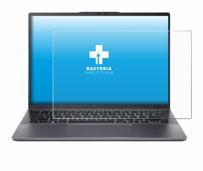 Image de l'appareil Acer Swift Go 14 OLED avec une grande variété de protections d'écran.