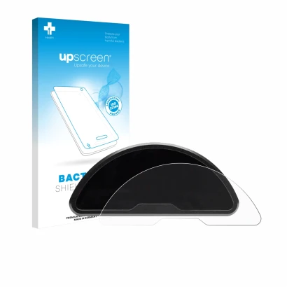 Face avant d’un emballage produit avec le logo de la marque upscreen. À côté, l’appareil motogadget motoscope pro est représen