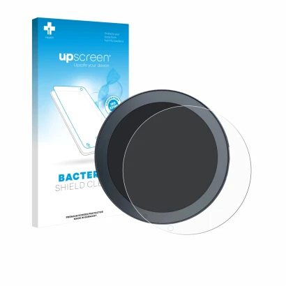 Face avant d’un emballage produit avec le logo de la marque upscreen. À côté, l’appareil QJ Motor SRV 600 est représenté avec 