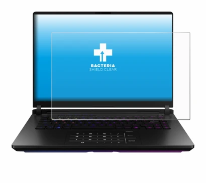 Image de l'appareil ASUS ROG Strix SCAR 18 2025 avec une grande variété de protections d'écran.