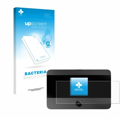 Face avant d’un emballage produit avec le logo de la marque upscreen. À côté, l’appareil TP-Link M7350 est représenté avec la