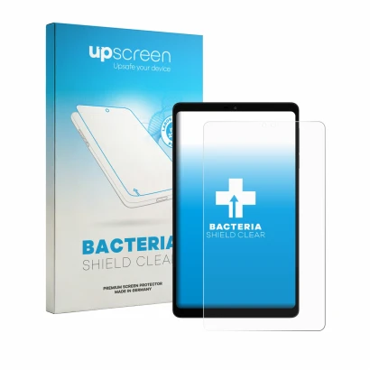 Face avant d’un emballage produit avec le logo de la marque upscreen. À côté, l’appareil Alldocube iPlay 60 mini est représent
