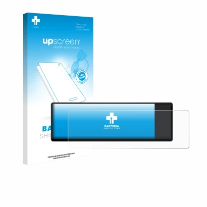 Face avant d’un emballage produit avec le logo de la marque upscreen. À côté, l’appareil Corsair Xeneon Edge 14.5" est représe