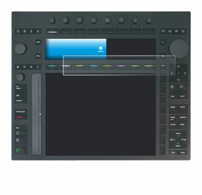 Image de l'appareil Ableton Push 3 avec une grande variété de protections d'écran.