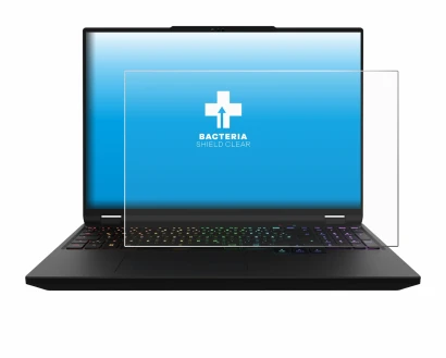 Image de l'appareil XMG Apex 16 Max avec une grande variété de protections d'écran.