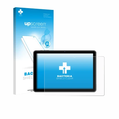 Face avant d’un emballage produit avec le logo de la marque upscreen. À côté, l’appareil Hasskya K30/K50/K70 10.1