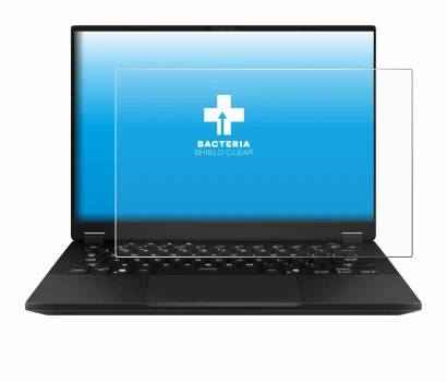 Image de l'appareil ASUS TUF Gaming A14 avec une grande variété de protections d'écran.