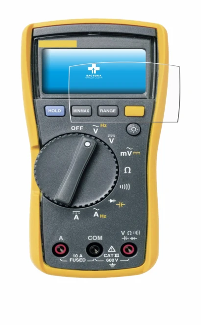 Image de l'appareil Fluke MultiMeter 113 avec une grande variété de protections d'écran.