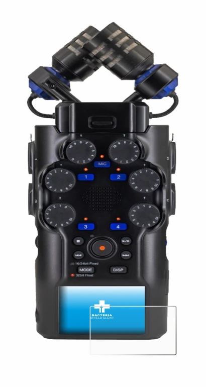 Image de l'appareil Zoom H6 studio avec une grande variété de protections d'écran.