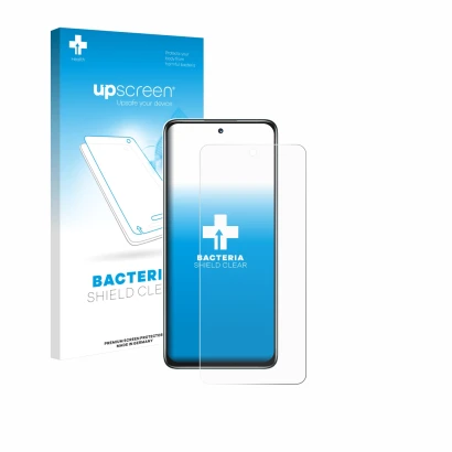 Face avant d’un emballage produit avec le logo de la marque upscreen. À côté, l’appareil Huawei Nova Y73 est représenté avec l