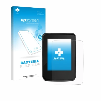 Face avant d’un emballage produit avec le logo de la marque upscreen. À côté, l’appareil Giant RideDash Evo 2 est représenté a