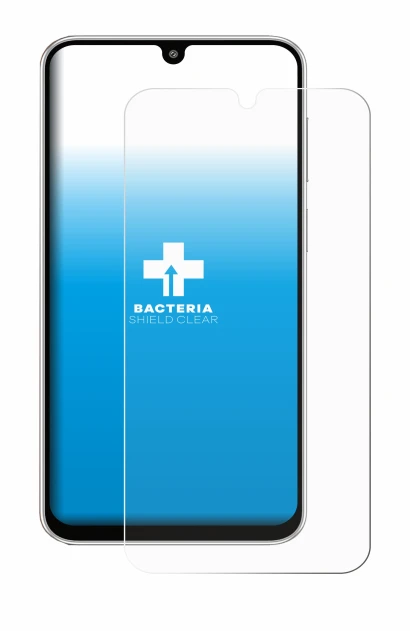 Image de l'appareil Samsung Galaxy M36 avec une grande variété de protections d'écran.